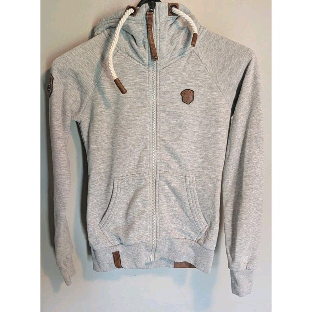 Naketano Hoodie Fleece Full Zip Grey Womens Small